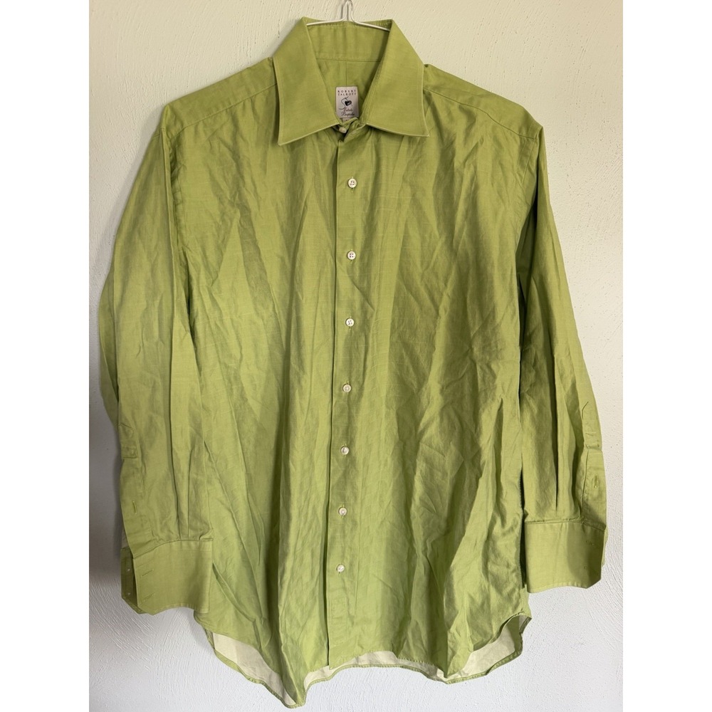 Robert Talbott Estate Bespoke long-sleeve button-down shirt collared Sz 34